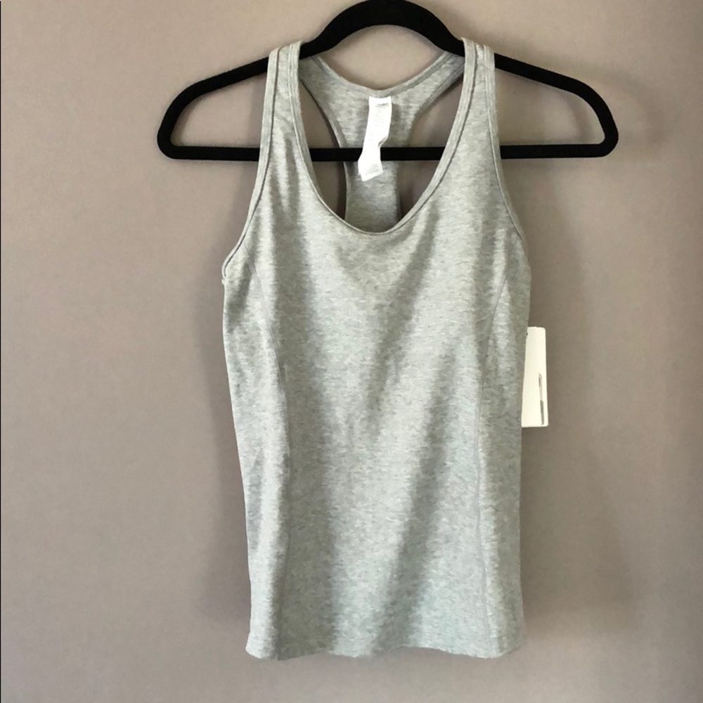 Gray tank workout top